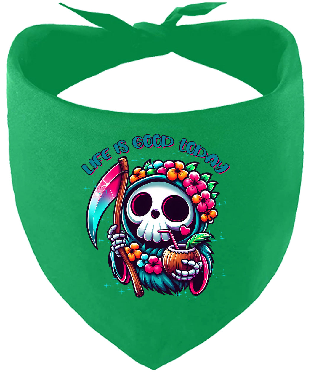 Tropical Grim Reaper Pet Bandana