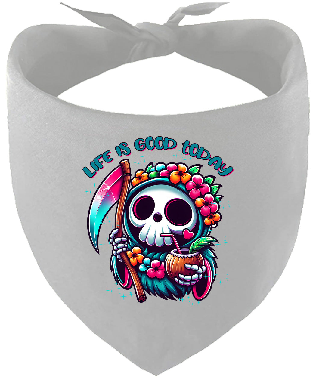 Tropical Grim Reaper Pet Bandana