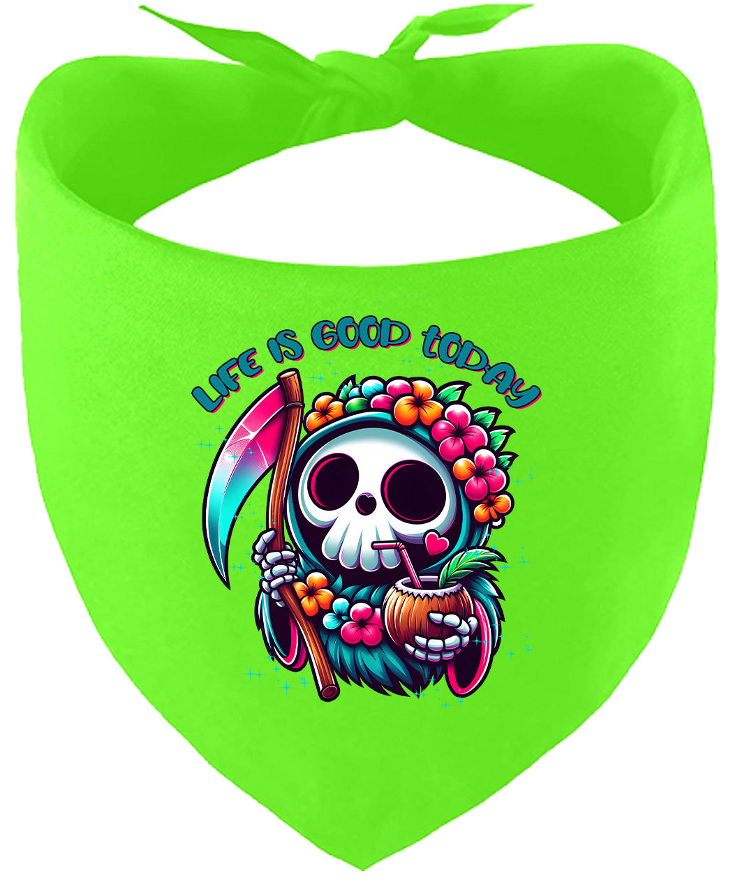 Tropical Grim Reaper Pet Bandana