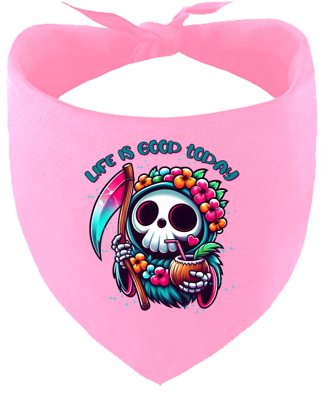 Tropical Grim Reaper Pet Bandana