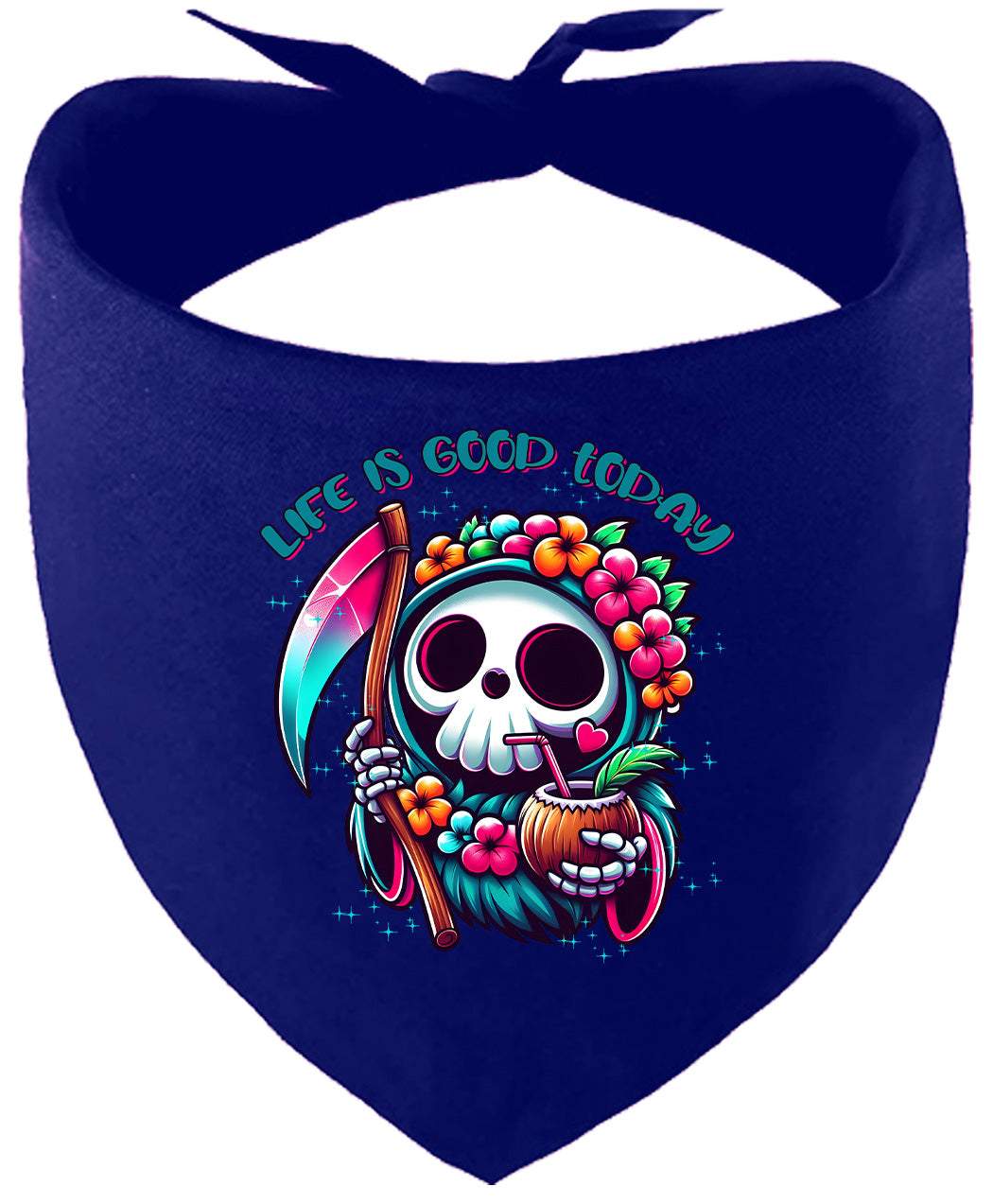 Tropical Grim Reaper Pet Bandana