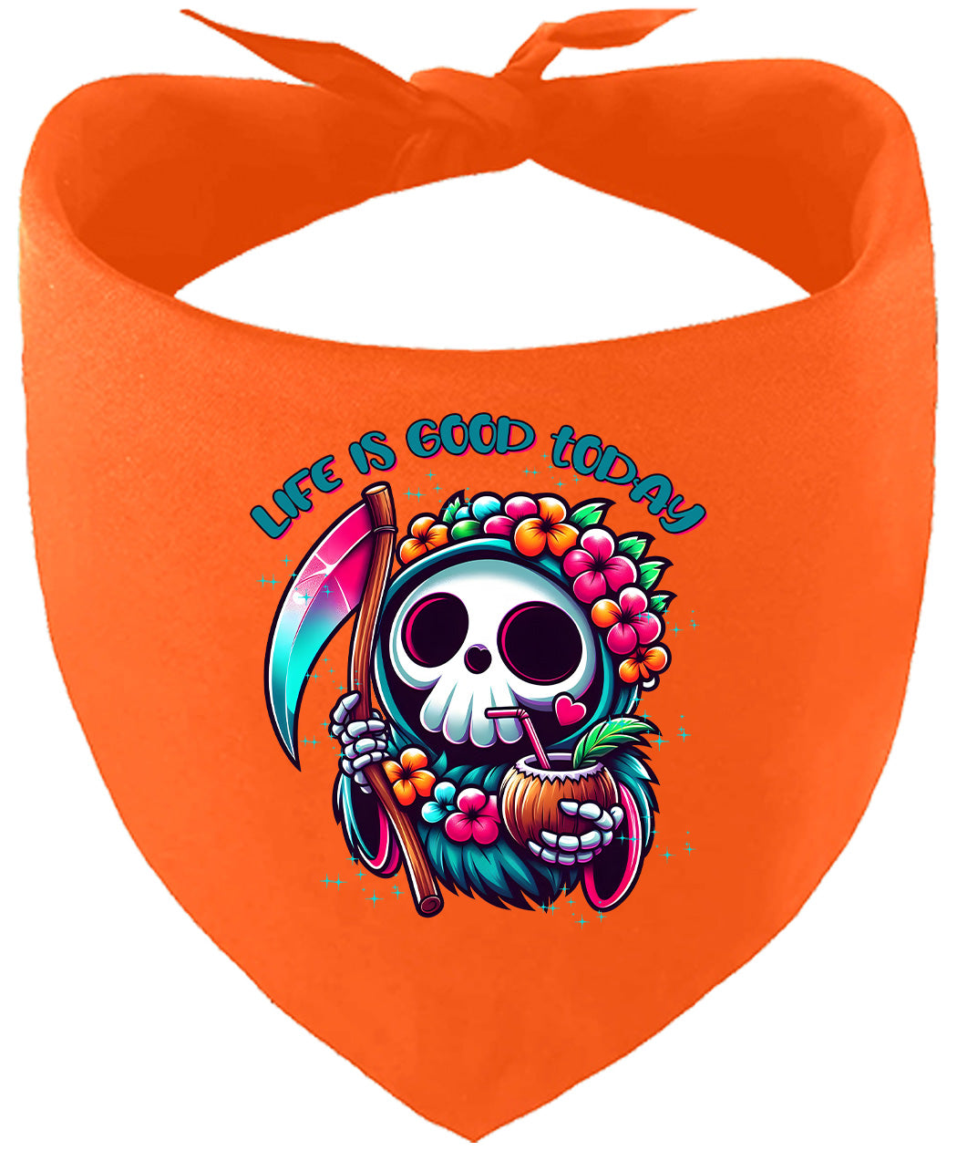 Tropical Grim Reaper Pet Bandana