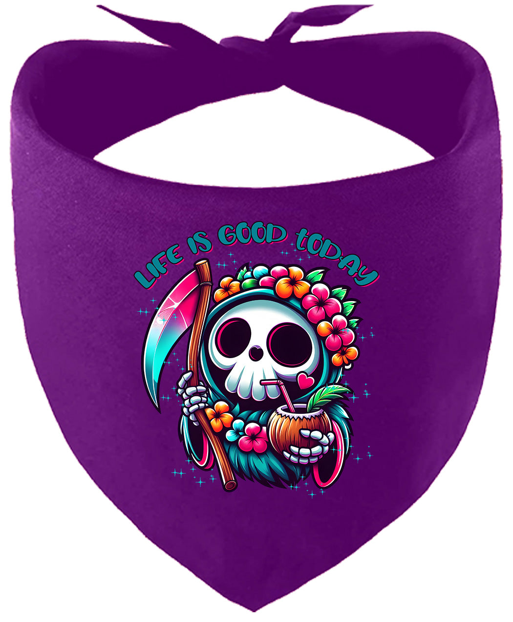 Tropical Grim Reaper Pet Bandana