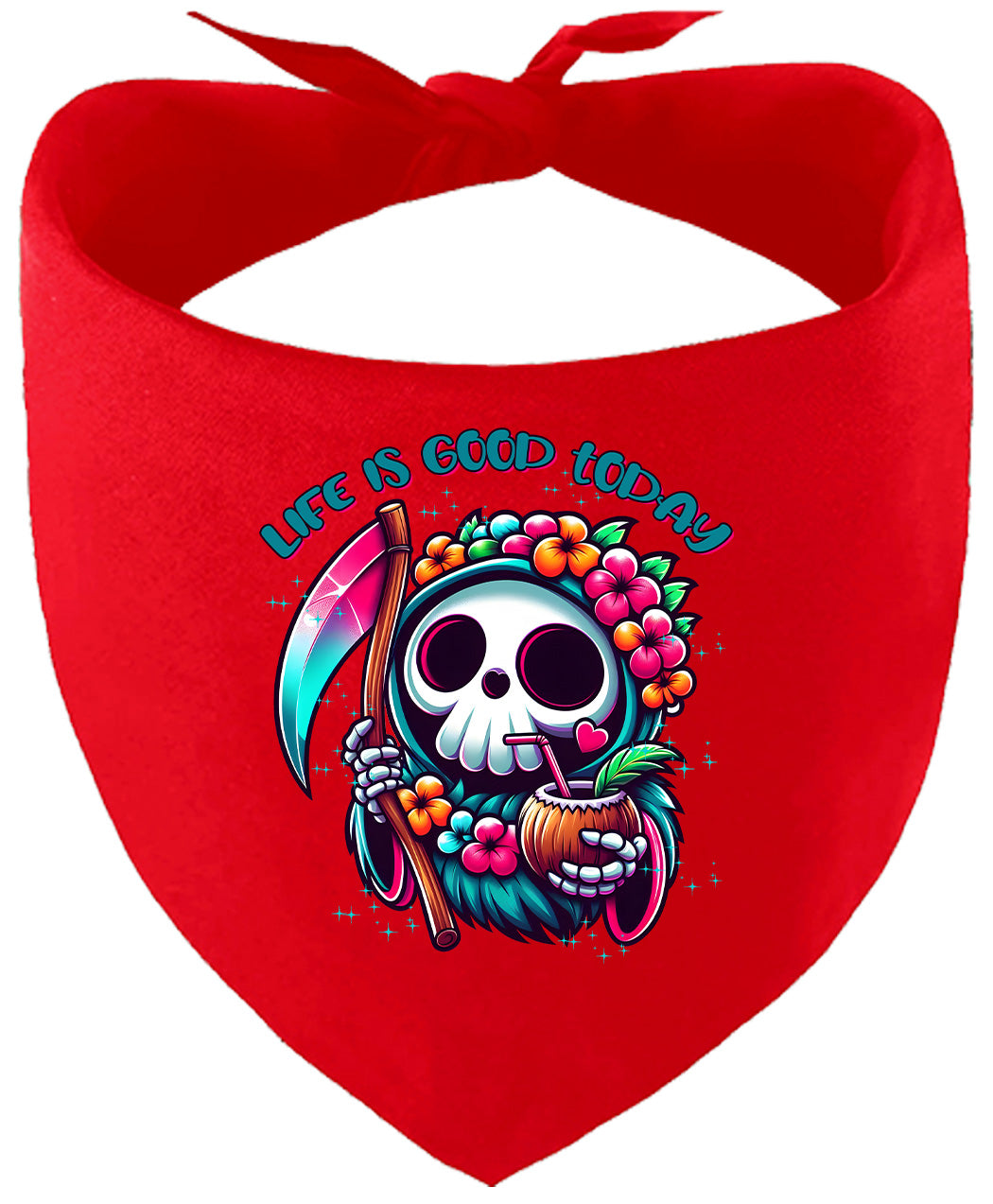 Tropical Grim Reaper Pet Bandana