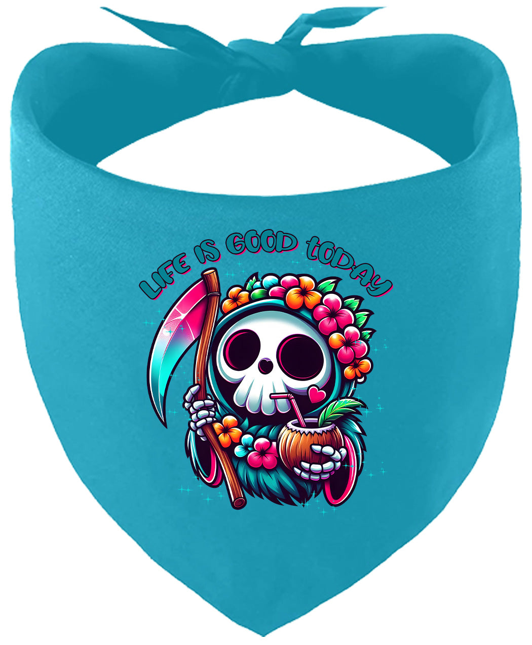 Tropical Grim Reaper Pet Bandana