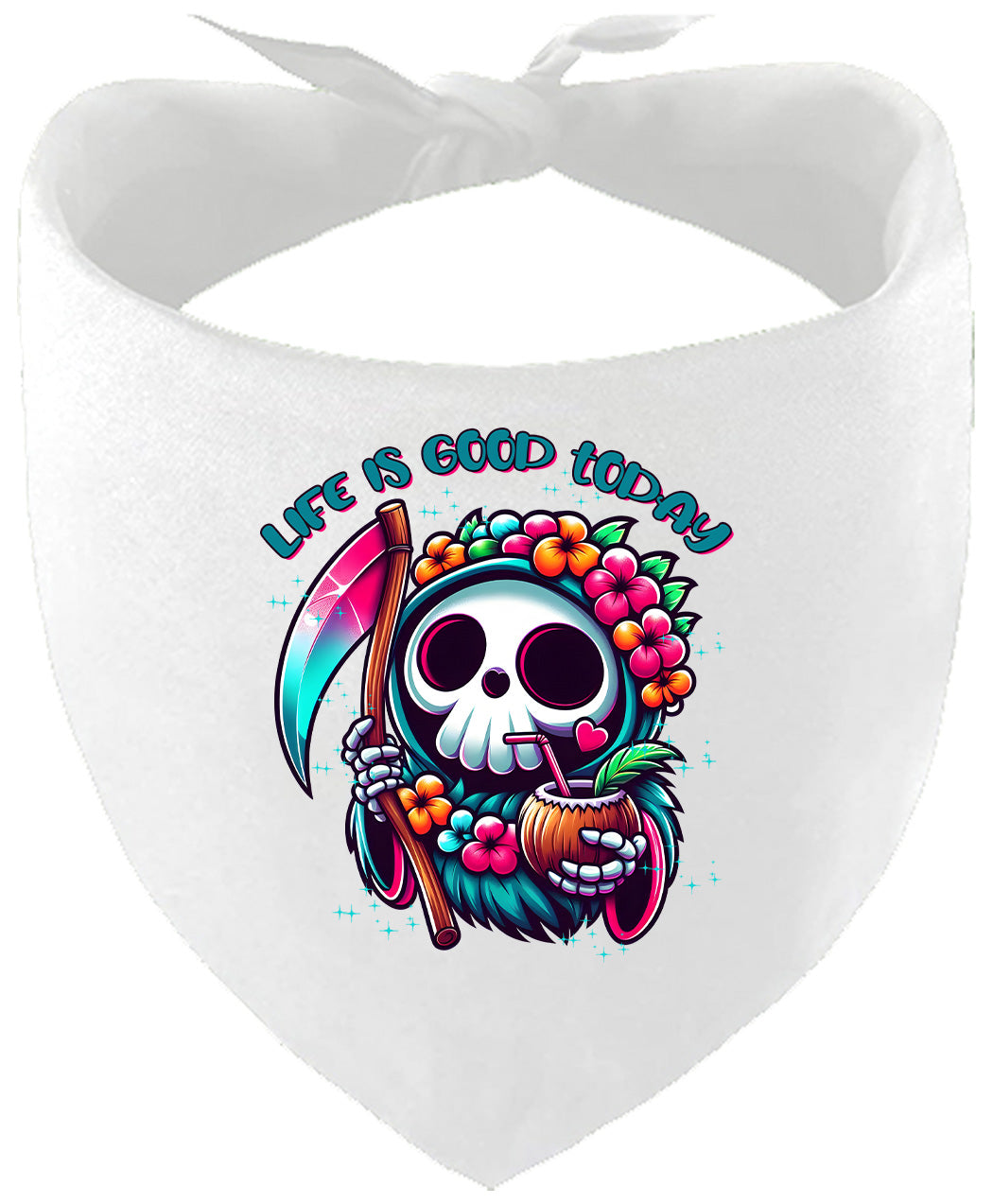 Tropical Grim Reaper Pet Bandana