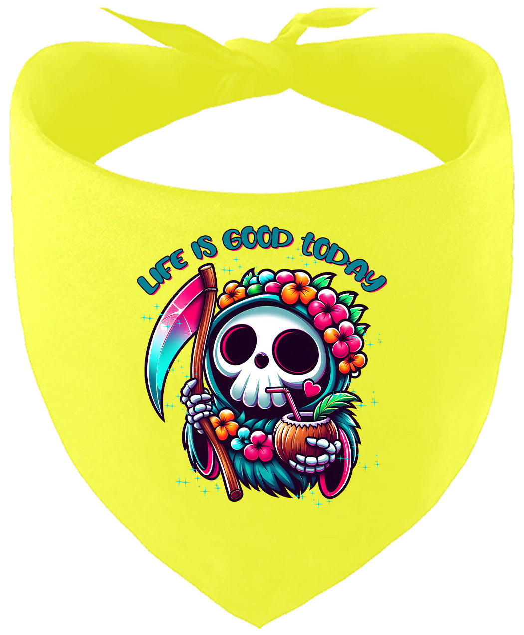 Tropical Grim Reaper Pet Bandana