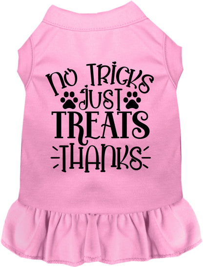 Light pink No Tricks Just Treats pet dress