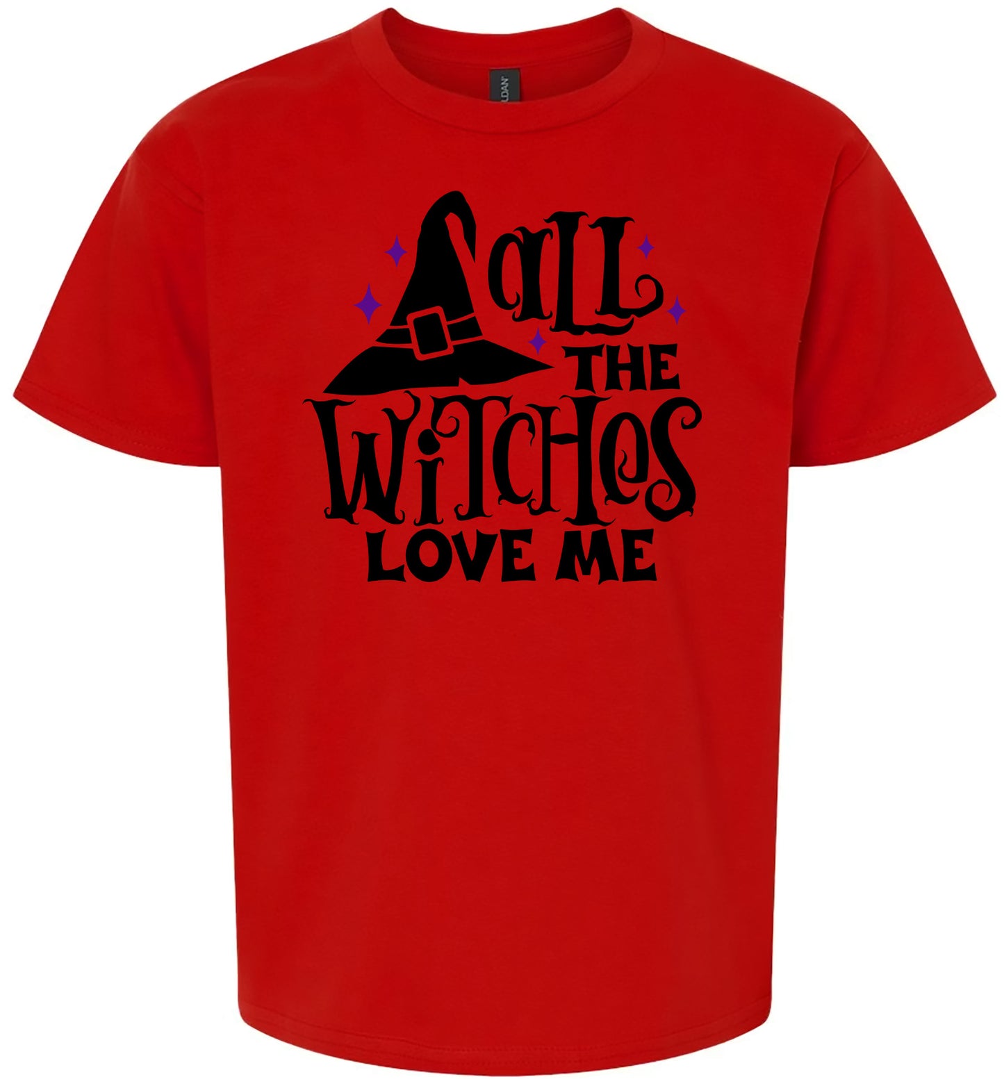 All the Witches Love Me Children's Gildan Soft Shirt