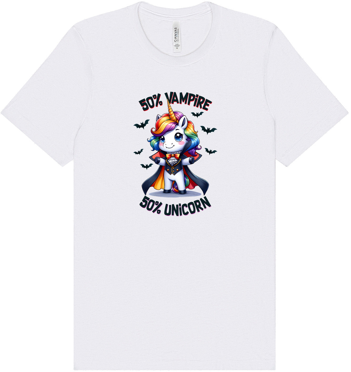 50 Percent Vampire Adult Bella Canvas Shirt
