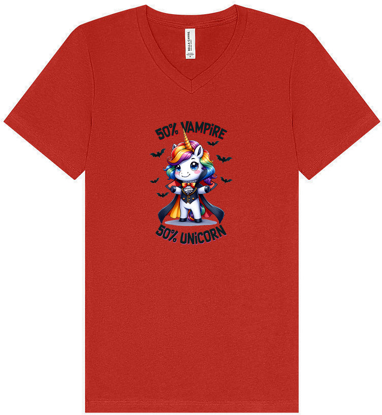 50 Percent Vampire Unisex V-Neck Shirt