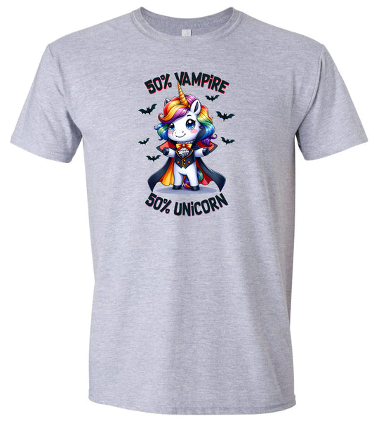 50 Percent Vampire Adult Gildan Soft Shirt