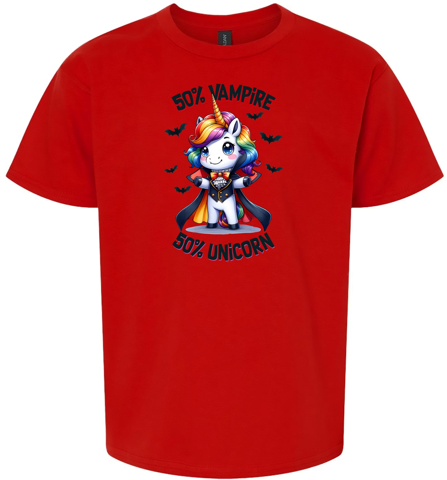 50 Percent Vampire Children's Gildan Soft Shirt