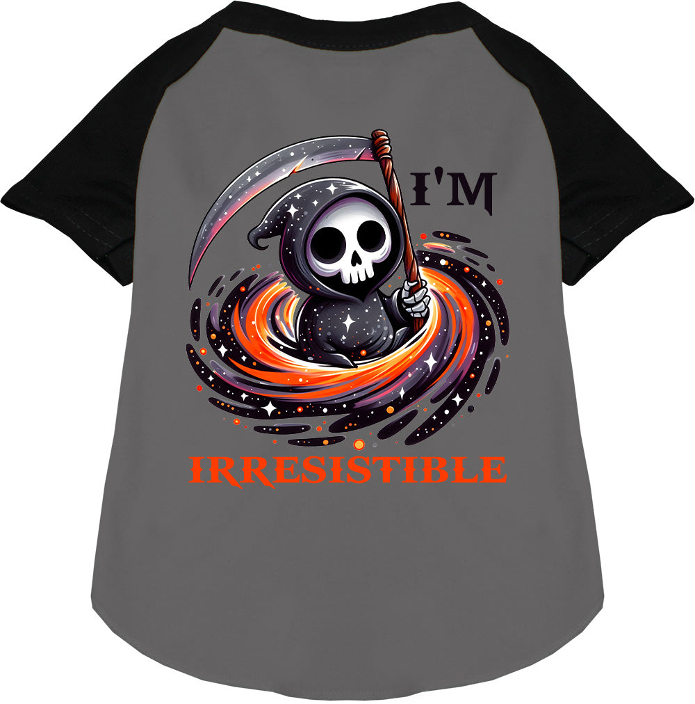 Black sleeve death pet raglan shirt