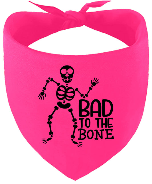 Bad to the Bone Pet Bandana