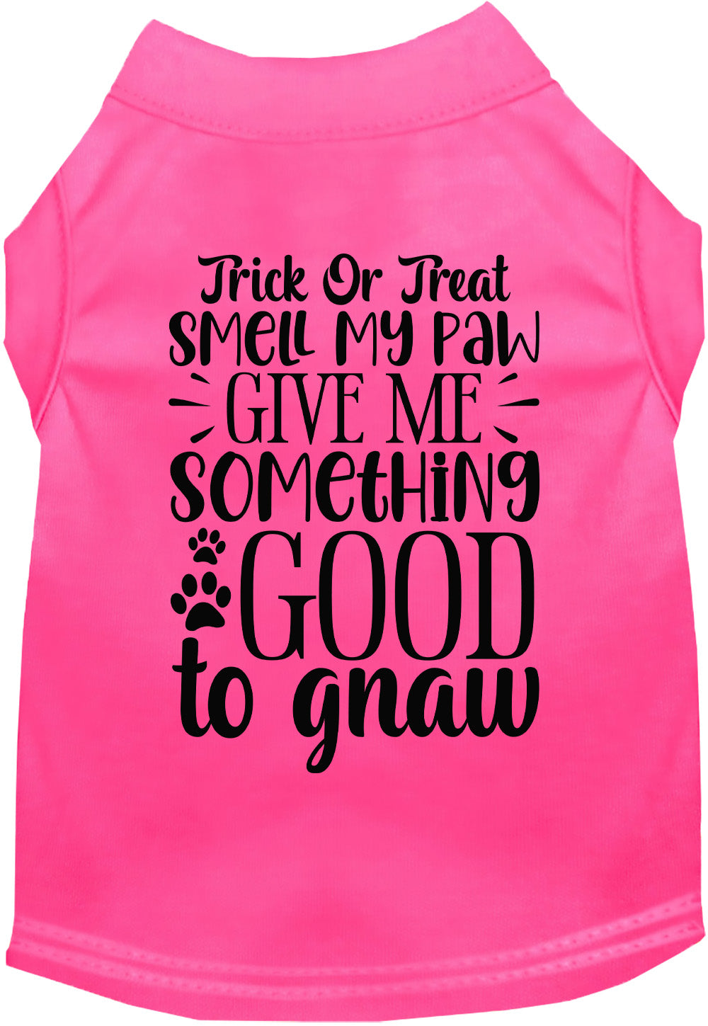 Pink Good to Gnaw pet shirt with Halloween theme