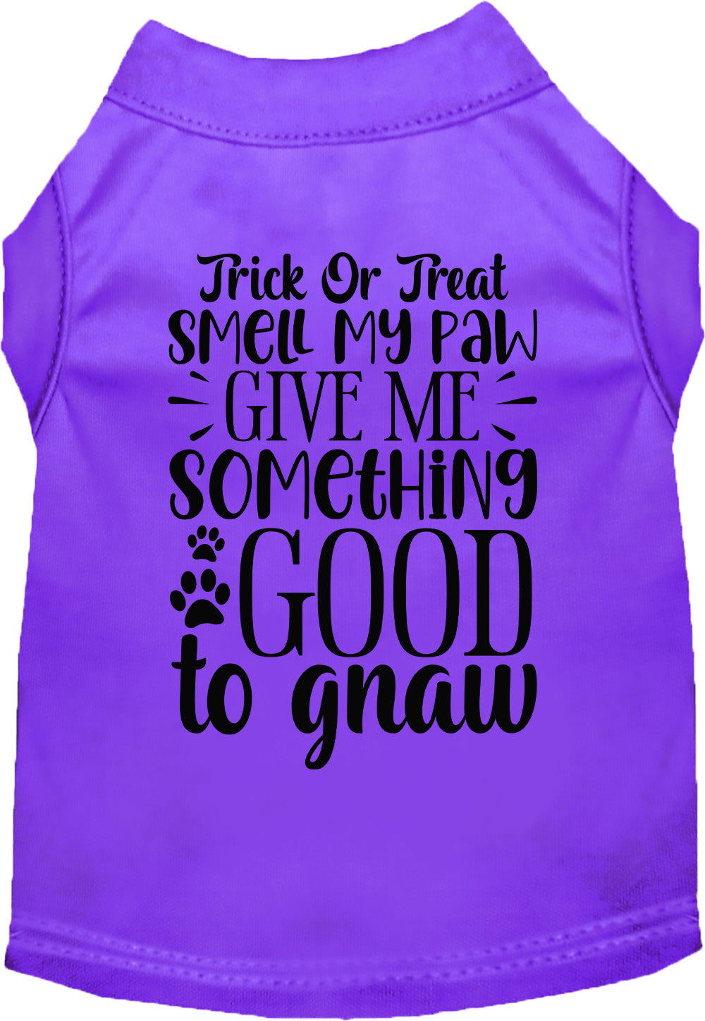 Purple Good to Gnaw pet shirt with Halloween theme