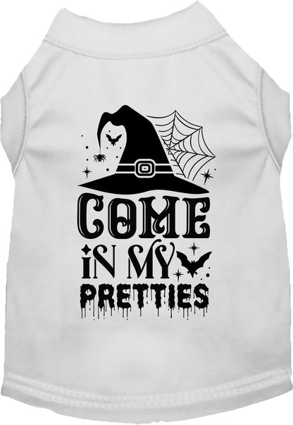 White Come In My Pretties Halloween pet shirt