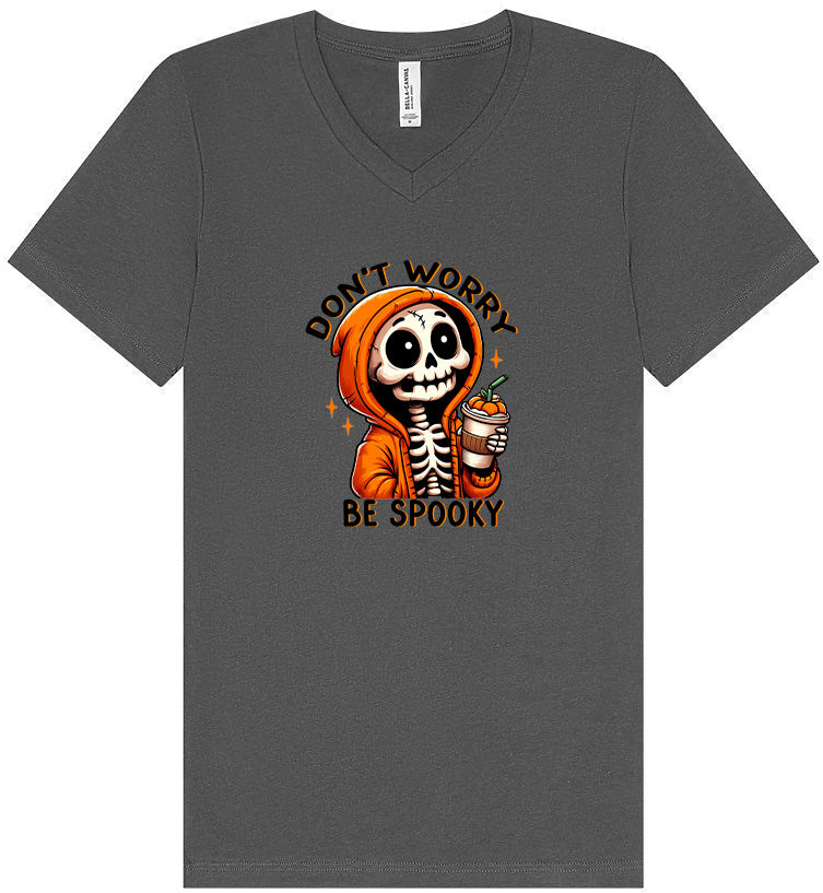 Don't Worry Be Spooky Unisex V-Neck Shirt