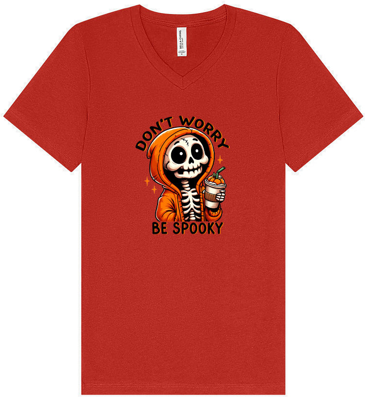 Don't Worry Be Spooky Unisex V-Neck Shirt
