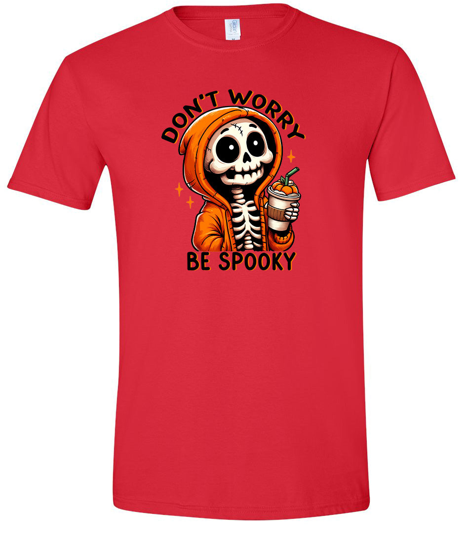 Don't Worry Be Spooky Adult Gildan Soft Shirt