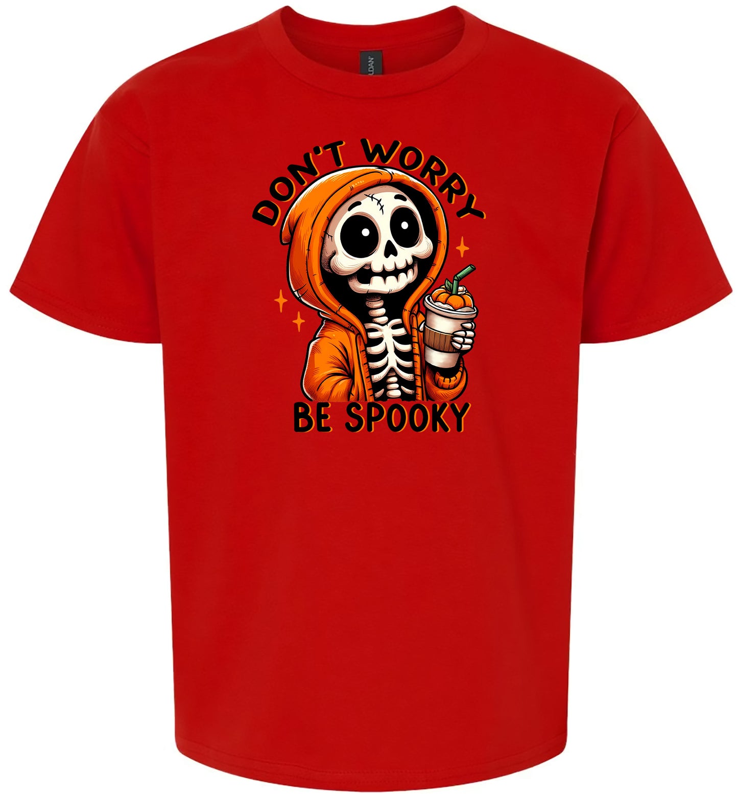 Don't Worry Be Spooky Children's Gildan Soft Shirt
