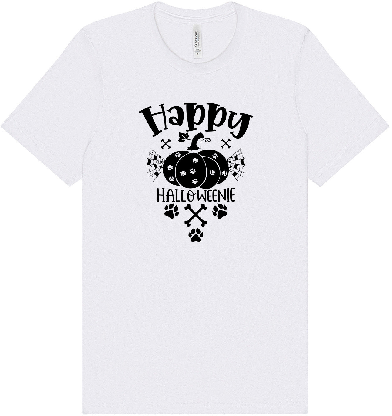Happy Halloweenie Adult Bella Canvas Shirt