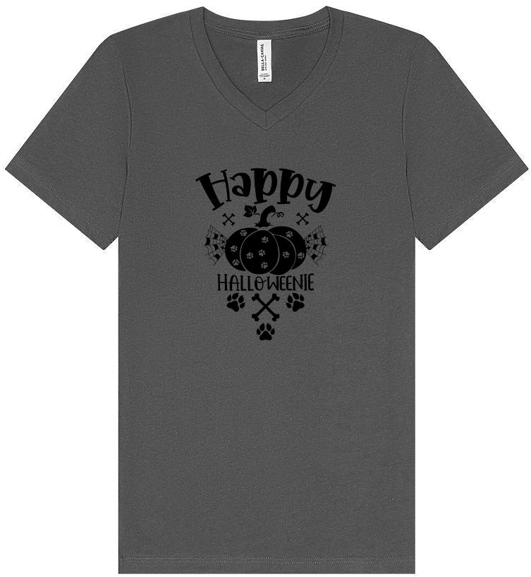 Happy Halloweenie Unisex V-Neck Shirt