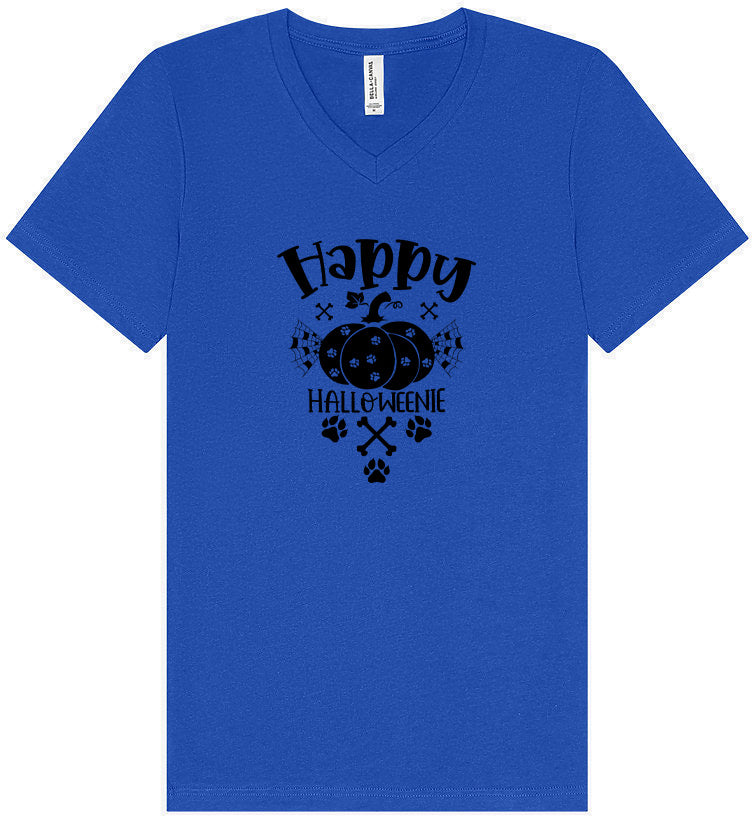 Happy Halloweenie Unisex V-Neck Shirt