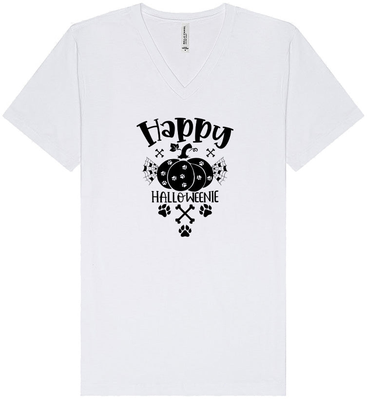 Happy Halloweenie Unisex V-Neck Shirt