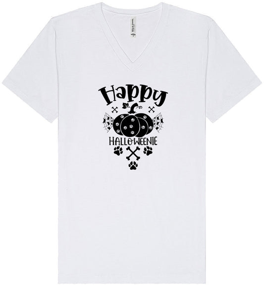 Happy Halloweenie Unisex V-Neck Shirt