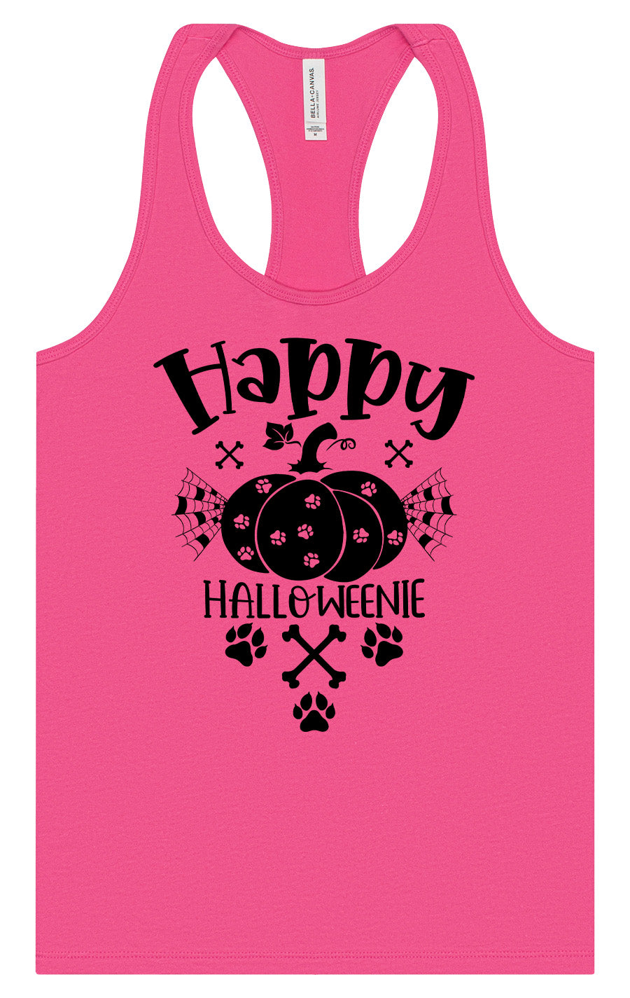 Happy Halloweenie Women's Racerback Tank