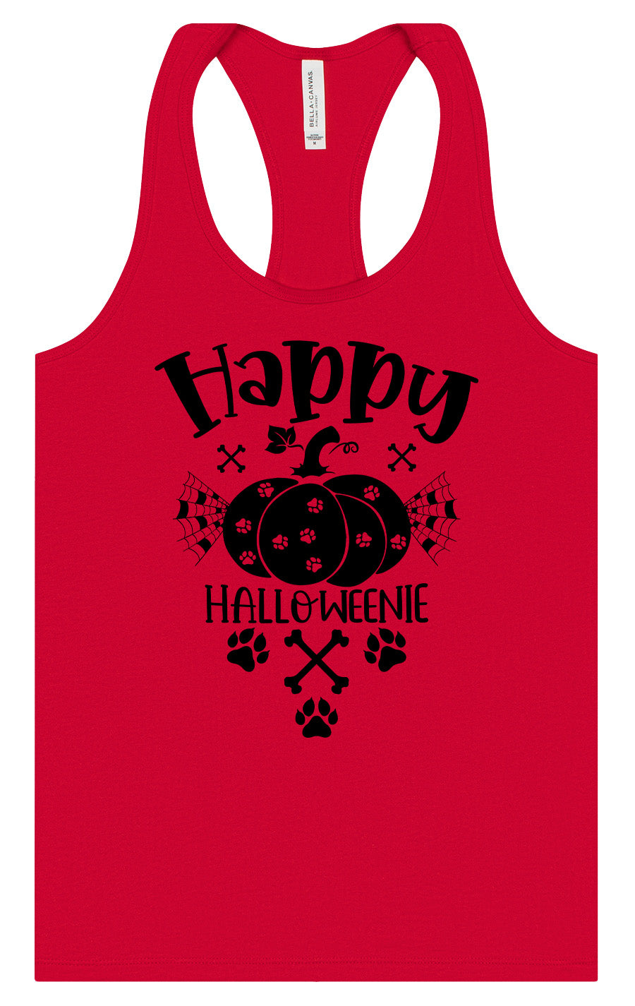 Happy Halloweenie Women's Racerback Tank