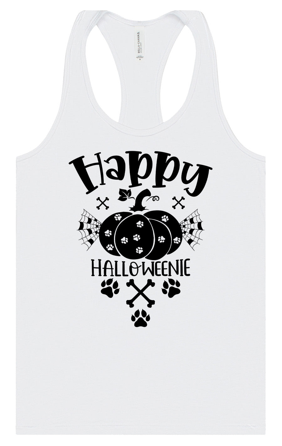 Happy Halloweenie Women's Racerback Tank