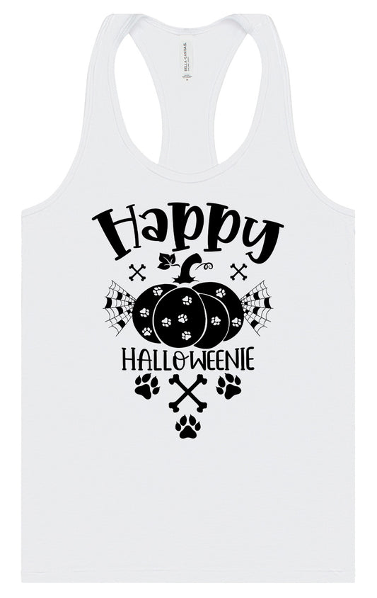 Happy Halloweenie Women's Racerback Tank