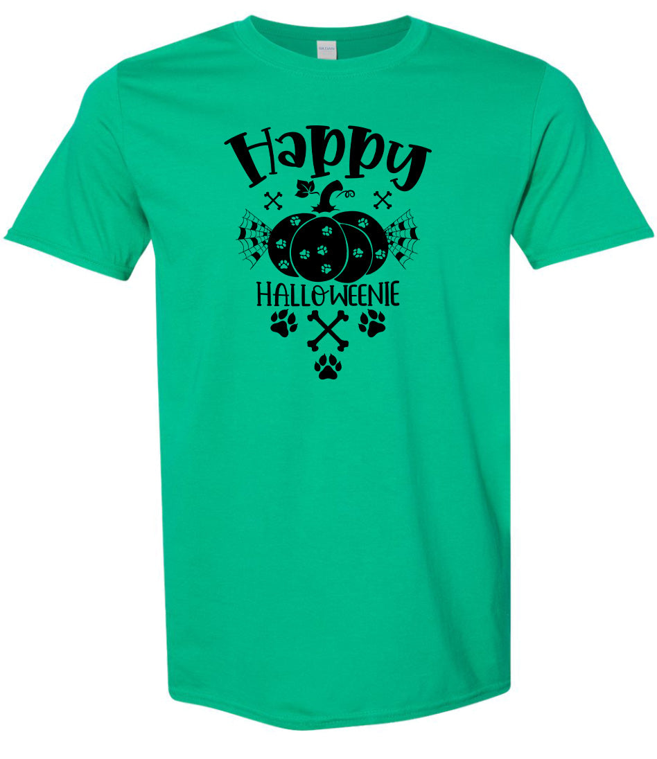 Happy Halloweenie Adult Gildan Soft Shirt