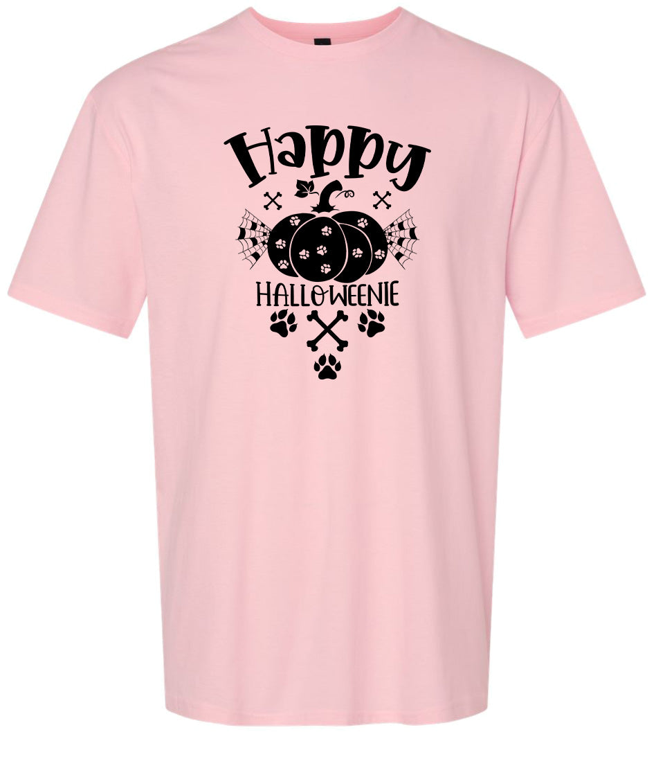 Happy Halloweenie Adult Gildan Soft Shirt