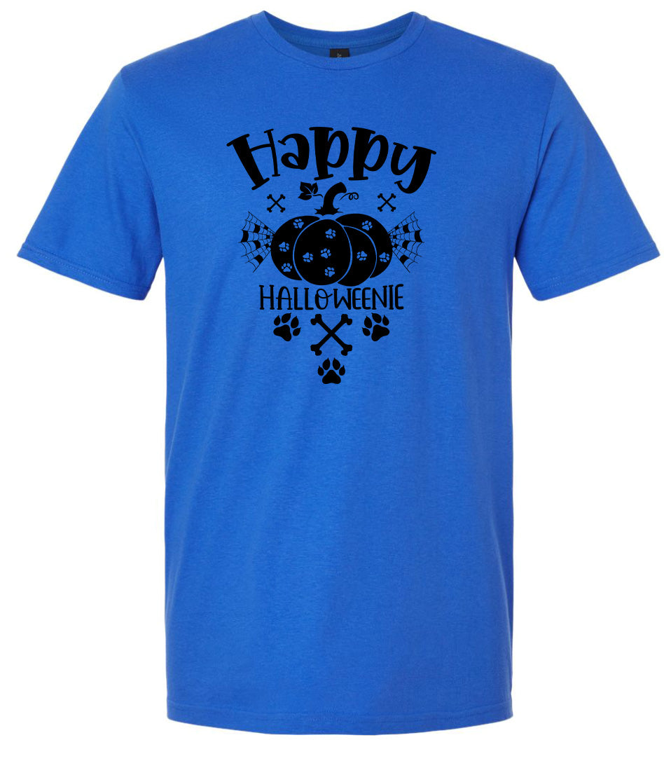 Happy Halloweenie Adult Gildan Soft Shirt