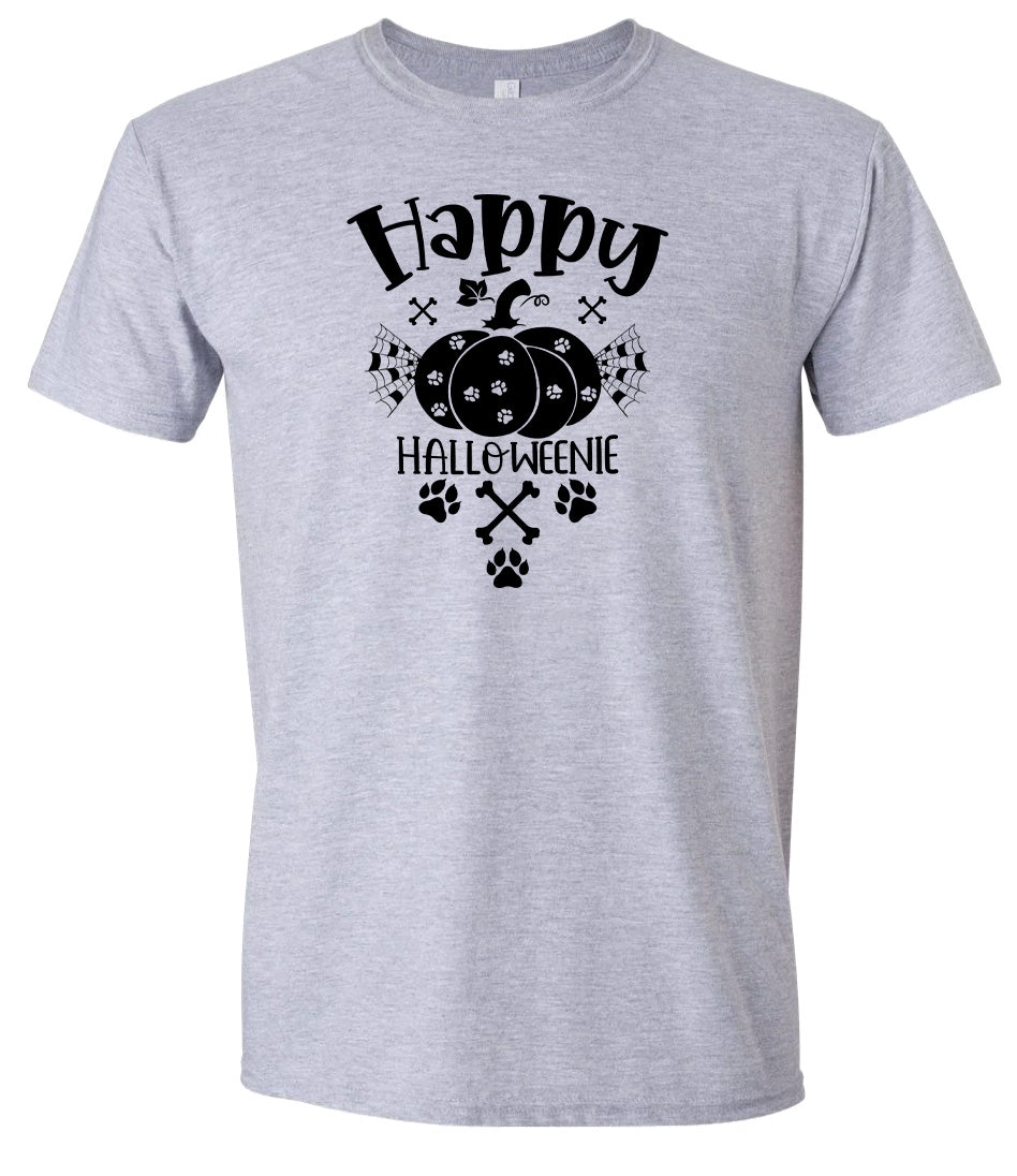 Happy Halloweenie Adult Gildan Soft Shirt