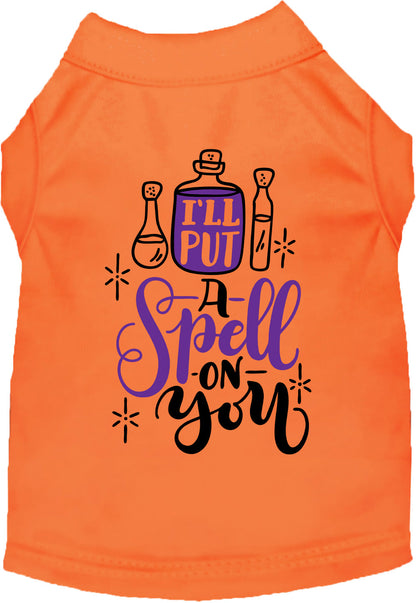 Orange 'Put a Spell on You' pet shirt