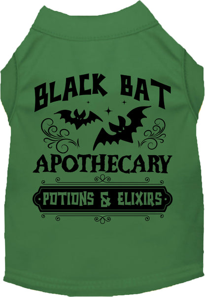 Green Black Bat Apothecary Potion Pet Shirt