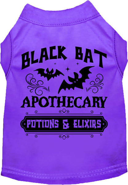 Purple Black Bat Apothecary Potion Pet Shirt