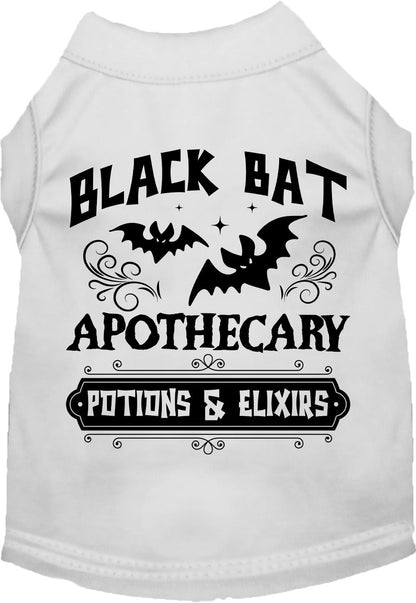 White Black Bat Apothecary Potion Pet Shirt