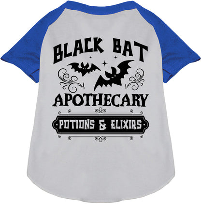 Blue sleeve potion bottle pet raglan shirt