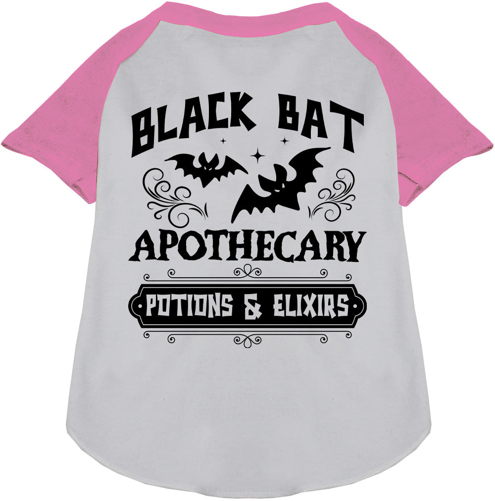 Light pink sleeve potion bottle pet raglan shirt