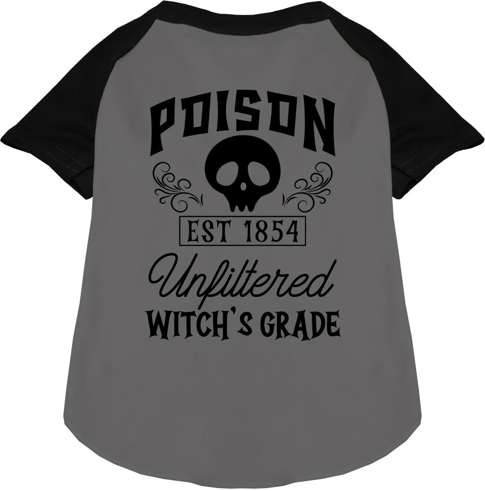 Black Poison Bottle Costume Pet Raglan Shirt