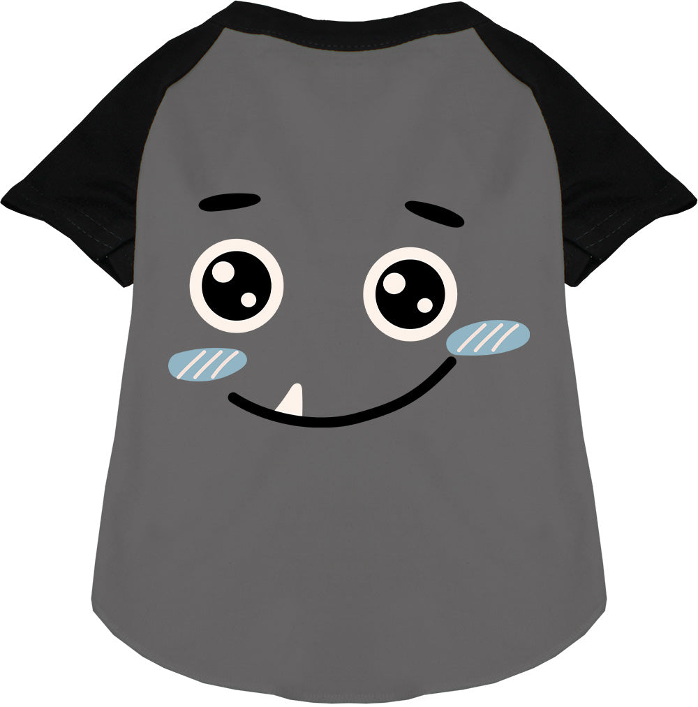 Gray Bluetooth Monster Costume Pet Raglan Shirt