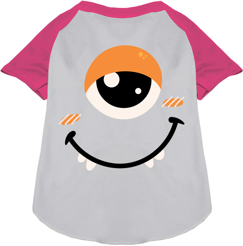 Pink Cycantalope Monster Pet Raglan Shirt