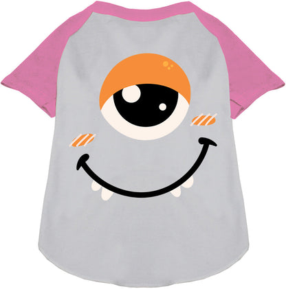 Pink Cycantalope Monster Pet Raglan Shirt