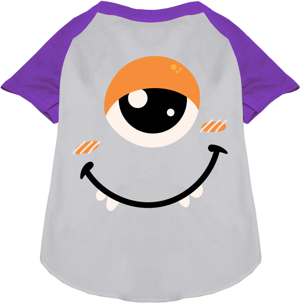 Purple Cycantalope Monster Pet Raglan Shirt